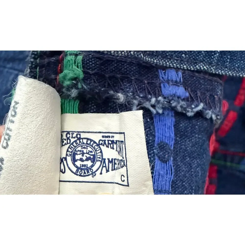 Vintage Union Osh Kosh Made in USA denim cuffed overalls size 18 months